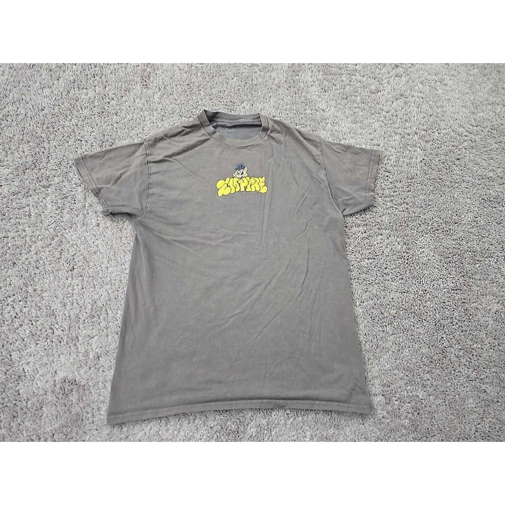 Empyre Graffiti Cat T Shirt Mens M Charcoal Short Sleeve Crewneck Back Print